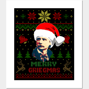 Edvard Grieg Merry Griegmas Funny Christmas Posters and Art